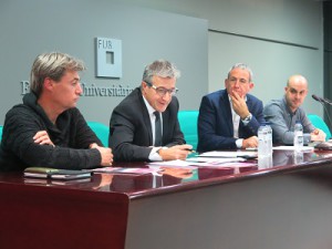 Els membres de la Junta Directiva de Promineria. Per l'esquerra: Josep Gonzàlez, Joan Ramon Perdigó; Esteve Pintó i Gustau Hosta.